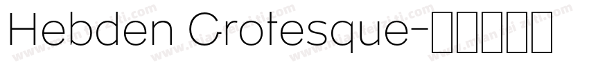 Hebden Grotesque字体转换